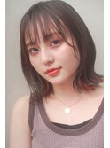 イヤリングカラー　ボブ　大人かわいい　フェザーバング