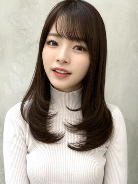 ミラリー トウキョウ(Mirareee Tokyo) 20代30代40代◎前髪パーマ韓国風巻きくすみベージュお団子ヘア