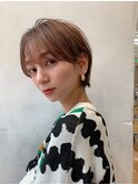 マッシュショート　大人ショート　ブルーカラー刈り上げショート