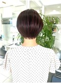 ショートボブパーマ20代30代40代イヤリングカラー大人可愛い