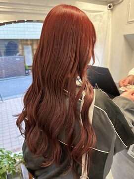 ラレイ ハラジュク(Lalei harajuku) 【白石】ブリーチなし赤髪チェリーレッド暖色原宿艶カラー学割