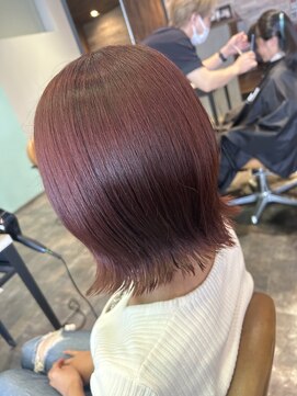 ステレオ ヘアデザイン 安城店(STEREO HAIR DESIGN) …ブリーチなしピンクカラー(7月)…