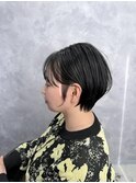 ナチュラル耳掛けショート×髪質改善