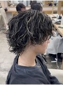 サーフカールハイライトルーズパーマアクティブショートシャギー
