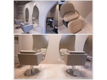 メル(MERu)の雰囲気（ゆったりくつろげる空間/フルフラットのシャンプー台です）