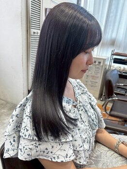 エンライズハナレ(en rise hanare)の写真/自慢の極上ストレートでまっすぐ過ぎない自然な艶髪へ♪ダメージレスに拘り毛先まで潤う仕上がりを実感★