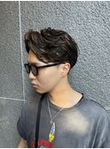 リバースパーマハイライトメッシュ