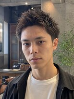 ローム 北花田店(Rome) Men's/ショート/アップバング/ダークブラウン (1)