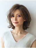 白髪ぼかし脱白髪染め似合わせショートボブ40代50代60代