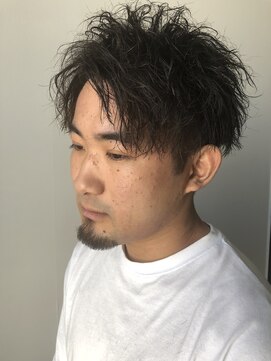 マール 矢場町(MARL) アップバングツイストパーマ /簡単メンズスタイリング