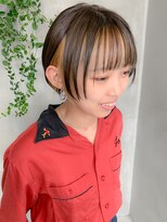 テトヘアー(teto hair) フェイスフレーミング、インナーカラー、ワイドバング、ショート
