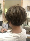 【柔らか透明感】白髪ぼかしハイライト×くすみベージュ