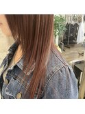 大人のウルフレイヤー☆ピンクベージュ艶髪