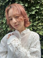 ソルトウォーター(SALT WATER) レイヤーボブ　ピンクベージュ　ボブウルフ