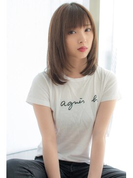 プラチナ(PLATINA) PLATINA上田の黄金比率ひし形小顔セミディ#アッシュブラウン