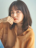 ガーデンヨコハマエスト(GARDEN YOKOHAMA est)&nbsp;前髪パーマとグレーベージュ大人可愛いミディアム