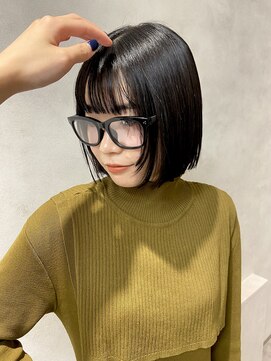 オンドバイサク(ondo by Saku) 切りっぱなしボブ／顔周りカット/ストレート／20代
