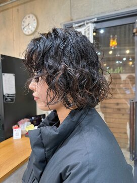 ナループロアオハナ(Nalu pu loa ohana) ボブパーマ/パーマ/くるくるパーマ/ボブ/大きめパーマ