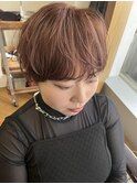 ピンクラベンダーのマッシュショート
