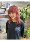ピンクカラー/顔まわりざくざくレイヤー【佐々木麻衣】