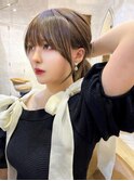 ダブルカラー ブリーチ 名駅 韓国 ボブ 髪質改善 縮毛矯正802