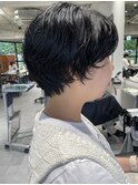 ミニボブレイヤー/レイヤーカット/ウォームベージュ/前髪/表参道