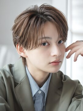 オーシャントーキョー サニー 原宿(OCEAN TOKYO Sunny) ニュアンスパーマセンターパートミルクティーベージュマッシュ