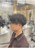 刈り上げマッシュ×ツイストスパイラルパーマ