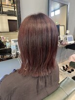 レナータ ヘア(Renata hair)&nbsp;大人可愛い/ボルドーカラー/くびれミディ/明るい白髪染め