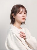 小顔大人ボブ暗めカラーミディアムデザインカラー