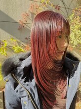 クリーク ボイス ヘアー 東原店(CLIQUE voice hair) レッドオレンジバタフライレイヤー