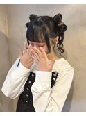 リボンヘアアレンジ