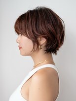 ネイビー 博多(NAVY)&nbsp;博多/髪質改善/マロンベージュ×ふんわり丸みショート