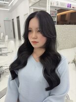 コア プラス 立川(COA PLUS)&nbsp;韓国風レイヤーカットコリアンブラック前髪なし韓国巻き立川