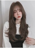 ゆるウェーブロング × ナチュラルブラウン