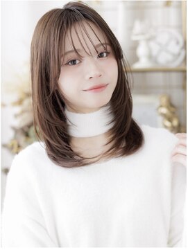 エノア バイ カバーヘア(ENOA by COVERHAIR) 小顔見せ顔周りレイヤー×艶髪ミディアム
