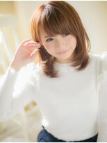 ブルー(BLUE)&nbsp;*CUORE水戸*…クラシカルな前下がりワンカール小顔セミディb