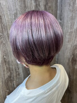 ヘアメイク Y-21 青葉台店 ショートボブ　×　ピンクラベンダー