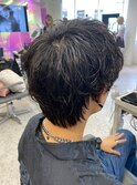 メンズカット 束感 ニュアンスパーマ アースカラー