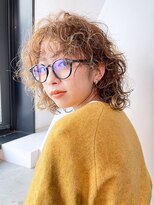 アルバム 渋谷パルコ(ALBUM) ミディアムパーマスタイル_フルバングレッドブラウン_79137