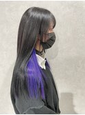 人毛編み込みエクステ５０本インナーカラー風～糸ito～HIRO