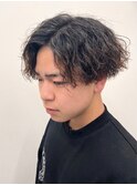 刈り上げ センターパート ツイスト/スパイラル