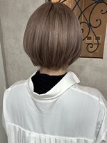 ルノン フィージュ(LUNON fieju)&nbsp;ミルクティーベージュ/ショートボブ/ハイトーン/ケアブリーチ