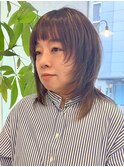小顔カットショートボブ大人可愛いアッシュオリーブ