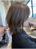 くびれウルフ◎細めハイライト/ミディアムヘア2☆0代～50代