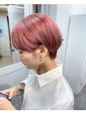 ピンクカラ×ショートヘア◎Yamamoto 