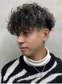 スペインカール金メッシュハイライト波巻きパーマスパイラル