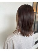 切りっぱなし×インナーカラー