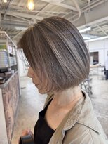 ファンド 千葉(fand)&nbsp;バレイヤージュ/ハイライトカラーグレージュ/ショートボブ