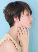 ショート・ボブ/丸顔/前髪あり/絶壁解消/30代/40代/50代/くびれ